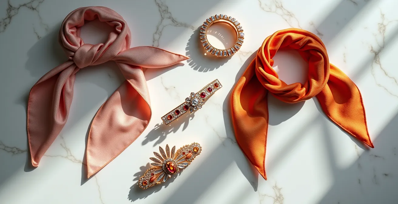 Accessoires élégants pour cheveux en phase de transition capillaire