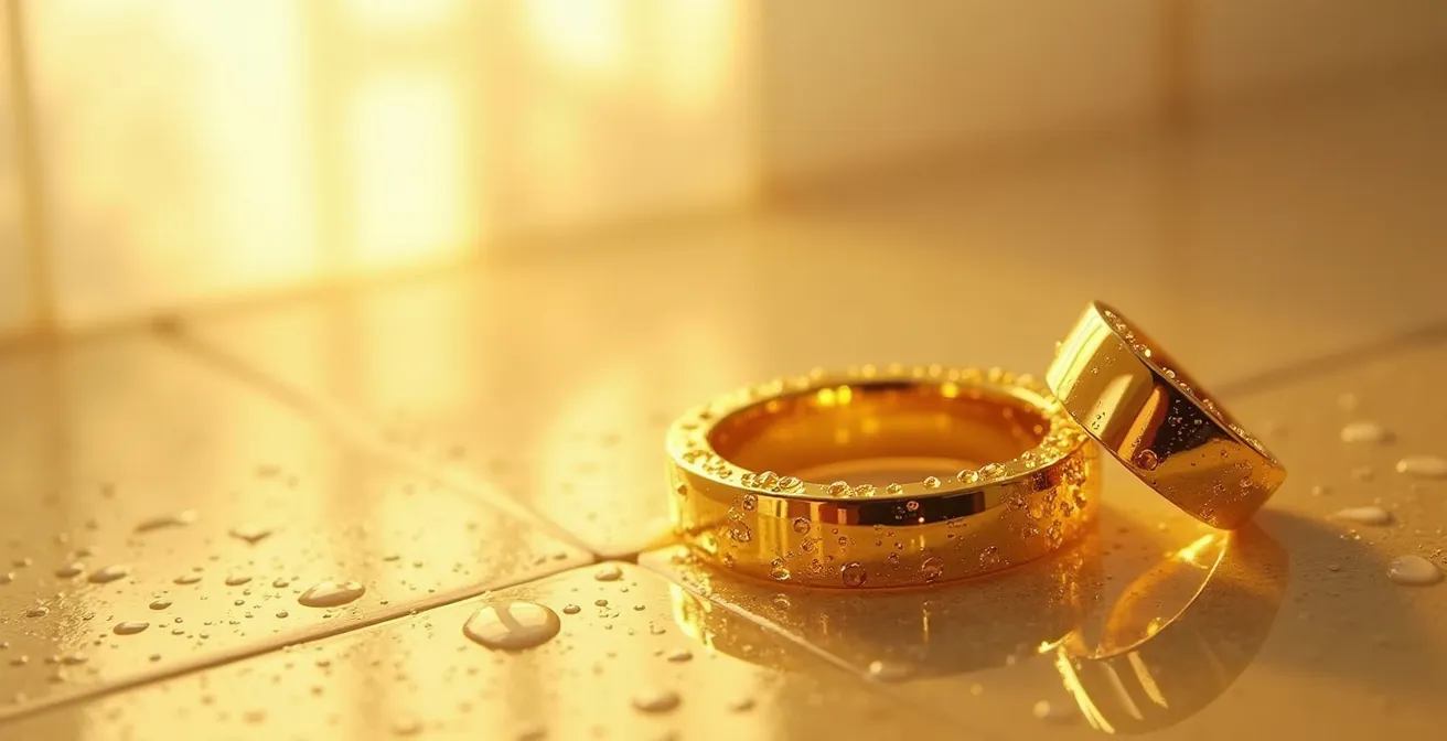 Vue microscopique comparative montrant l'épaisseur du plaqué or versus gold-filled